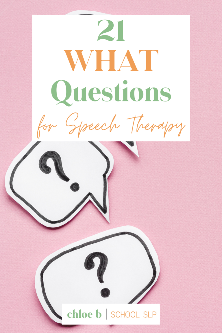 What Questions For Speech Therapy